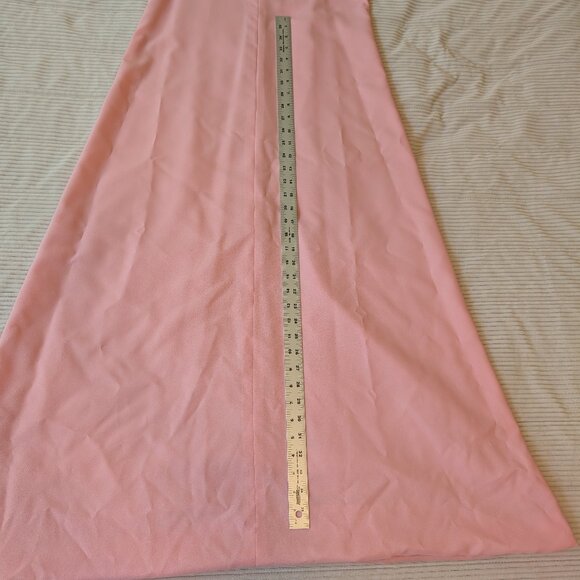 VINTAGE HANDMADE Cotton Candy Pink maxi dress 1960s - Picture 6 of 14